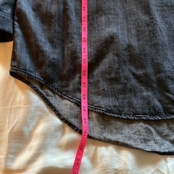 Eileen Fisher: Denim Chambray Pop-Over Shirt - Picture 10 of 11